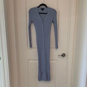 Club Monaco Sky Blue Ribbed Sweater